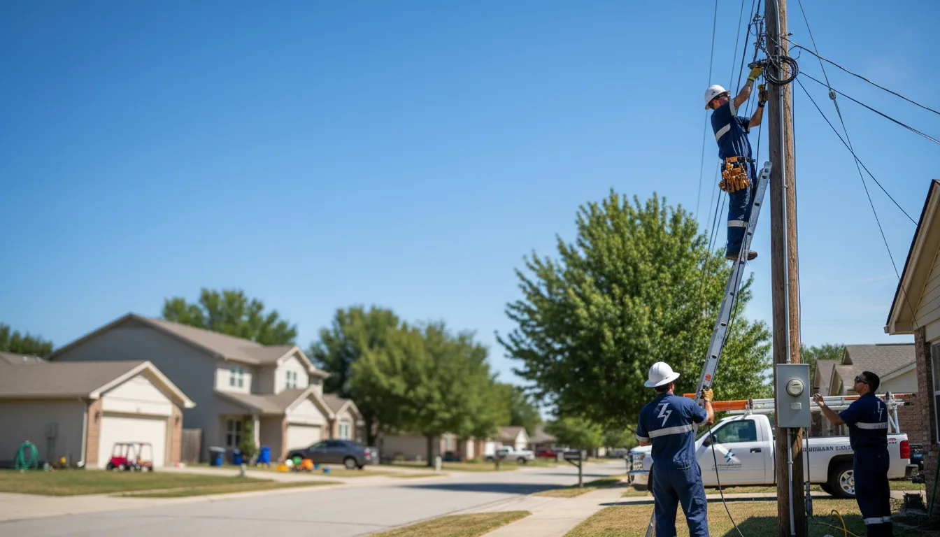 Residential electrician providing installation services in Lakeview, TX